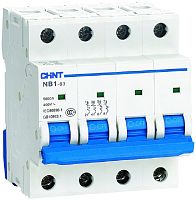 Выключатель автоматический CHINT NB1-63 4п 25А D 6кА картинка
